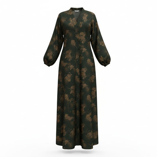 PRINTED ABAYA (FRONT OPEN)