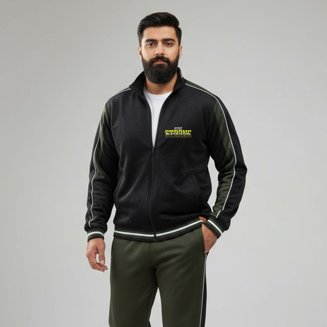 Black and Olive Green | Tracksuit