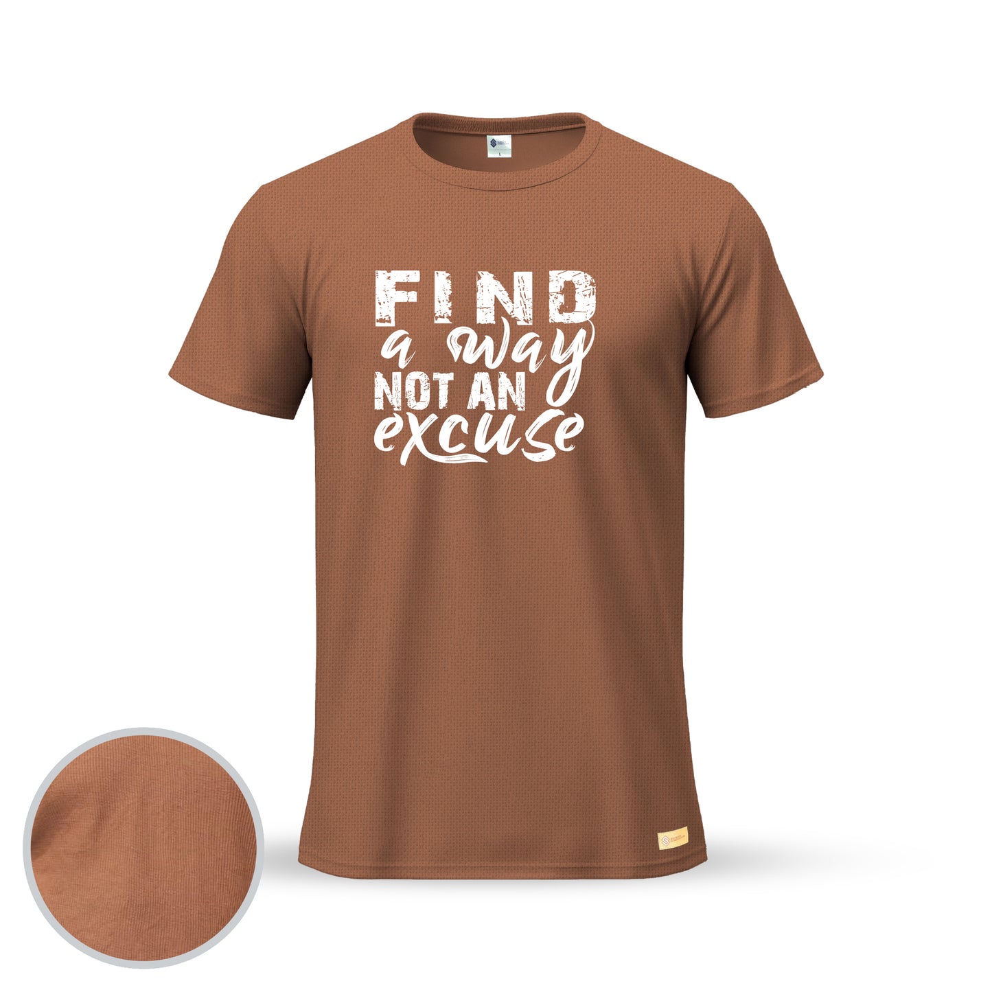 Find a Way Not an Excuse | Thermal Round Neck T-Shirt for Men