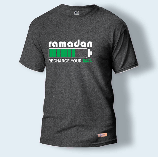 Ramadan Recharge Your Iman | Round Neck T-Shirt for Men