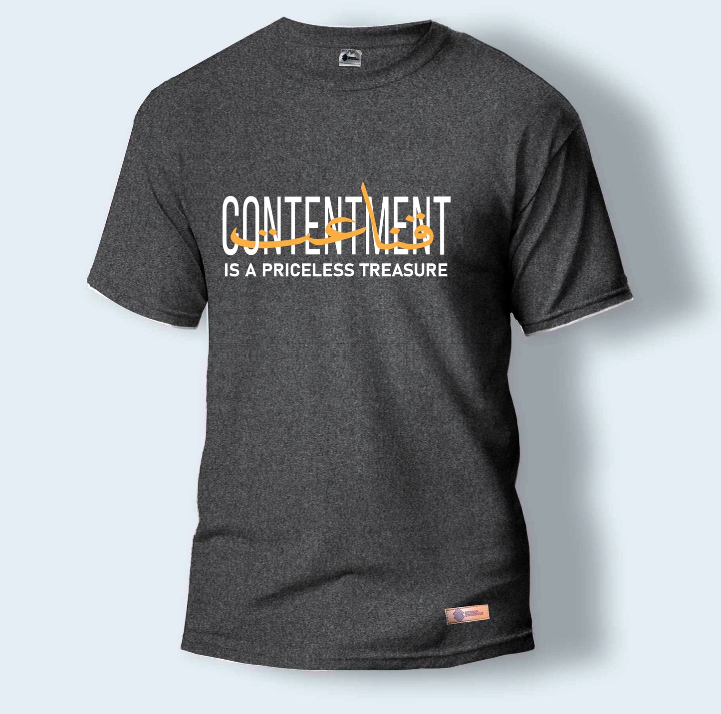 Contentment is a Priceless Treasure | Round Neck T-Shirt for Men