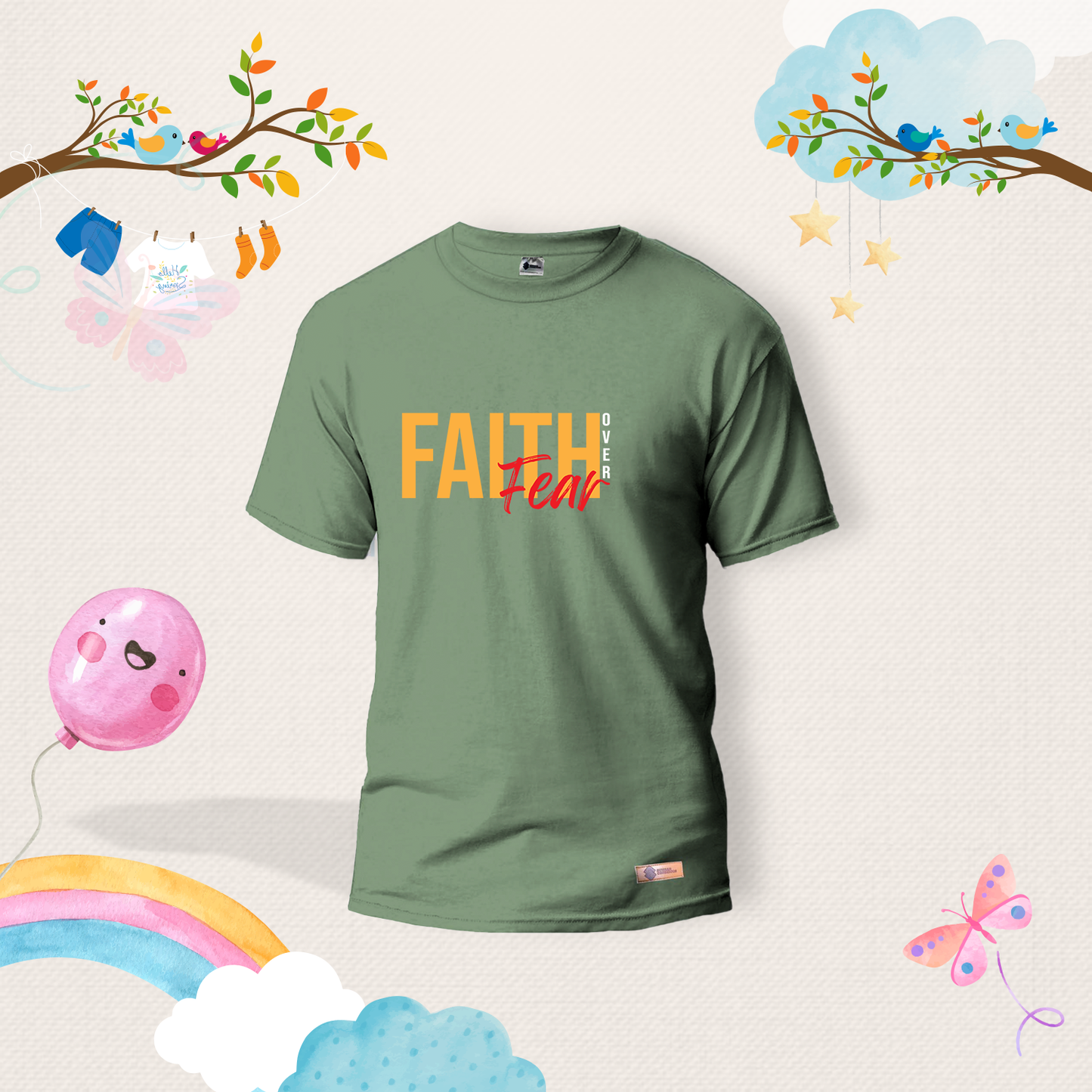 Faith Over Fear Kids Shirts