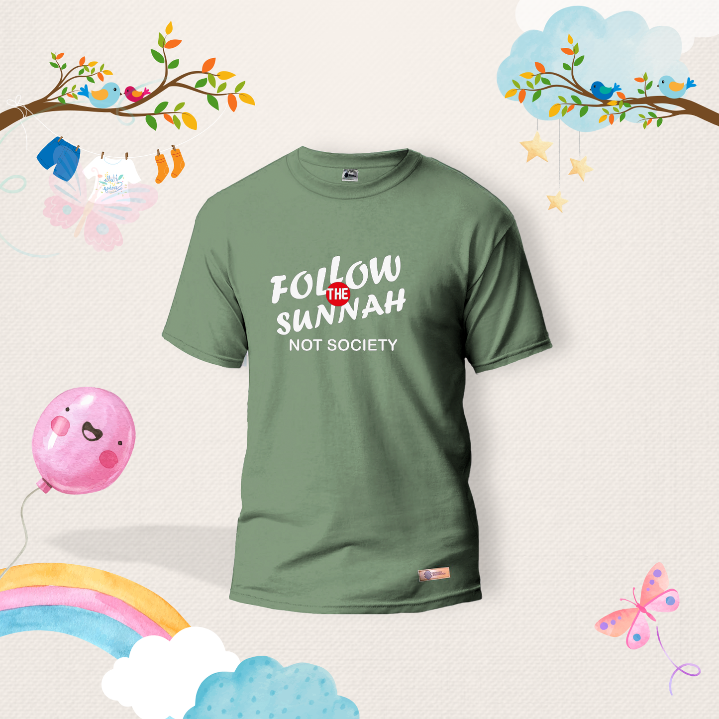 Follow The Sunnah Not Society Kids Shirts