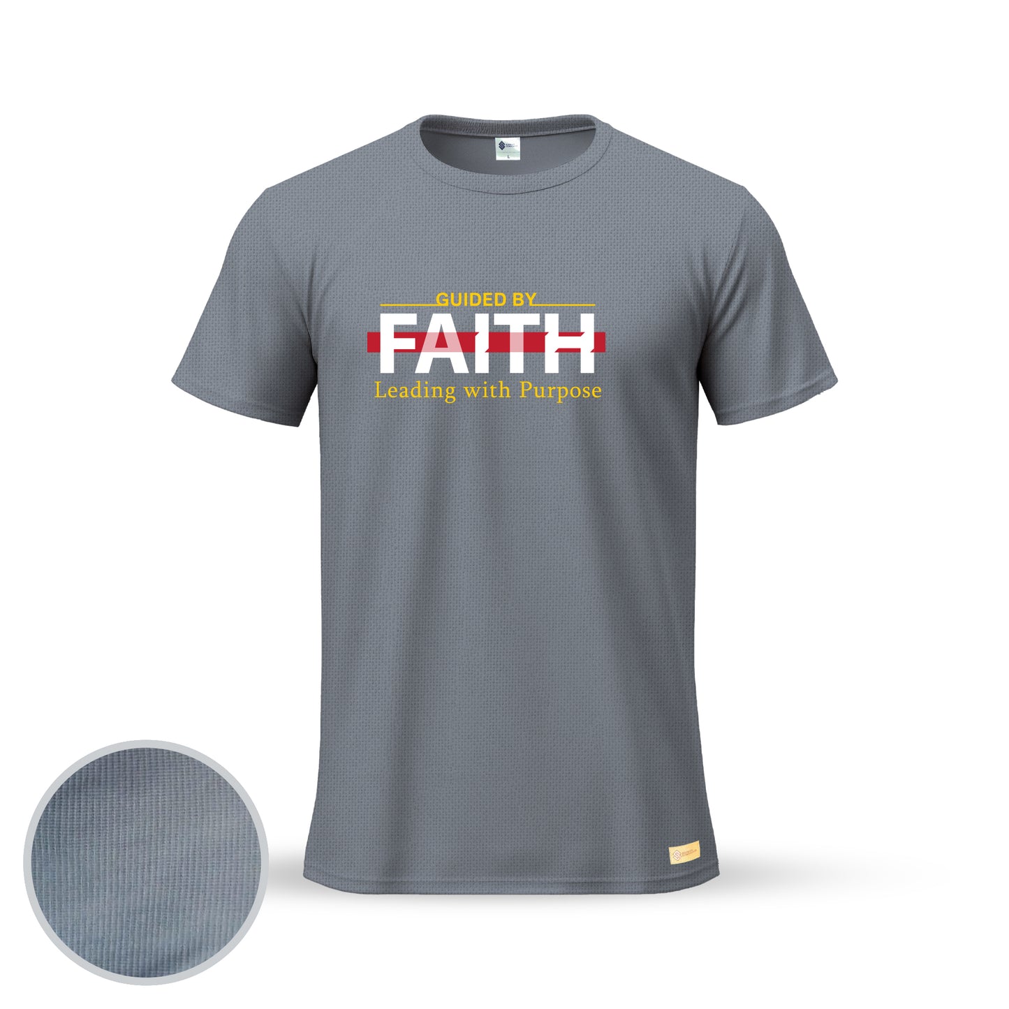 Guided By Faith Leading with Purpose | Thermal Round Neck T-Shirt for Men