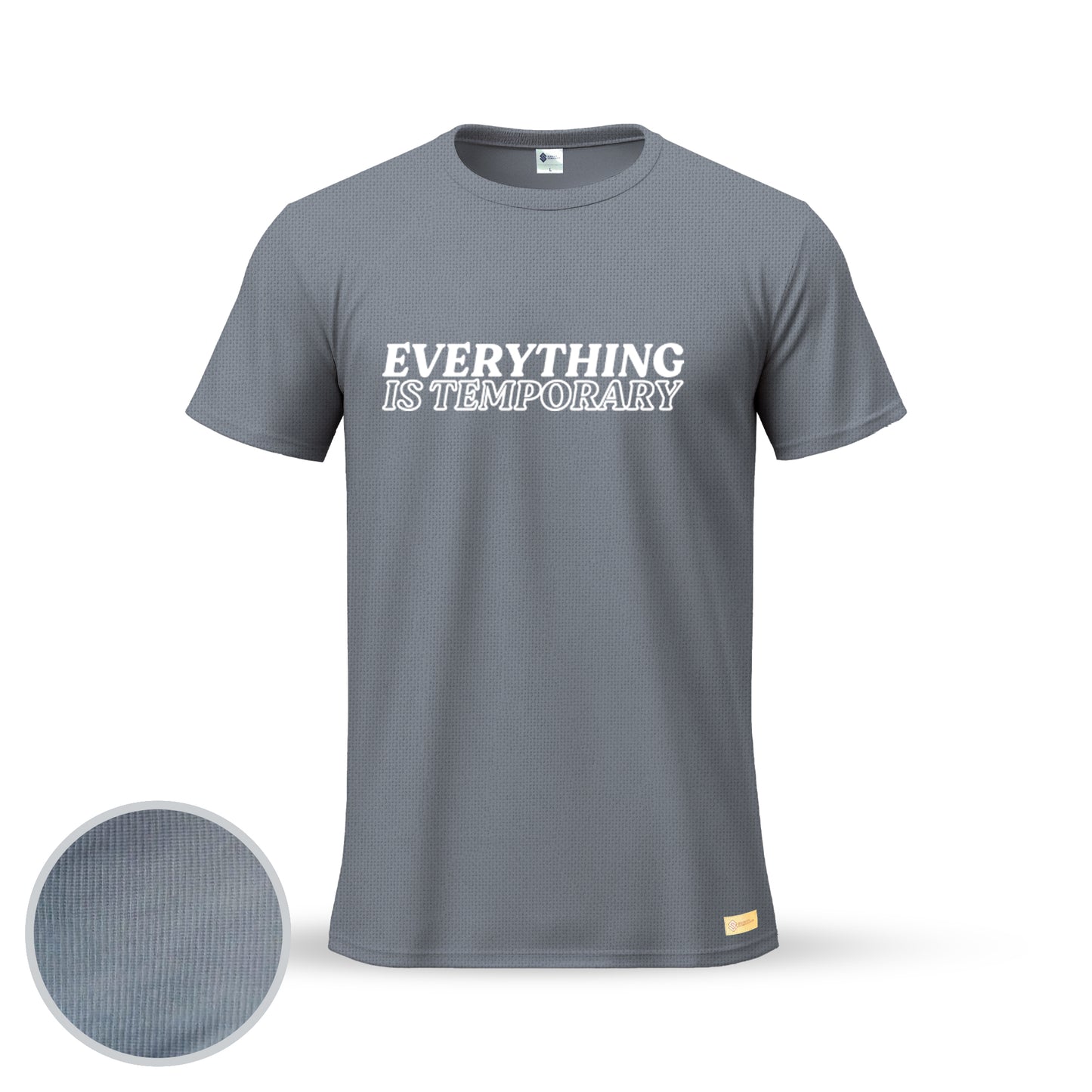 Everything is Temporary | Thermal Round Neck T-Shirt for Men