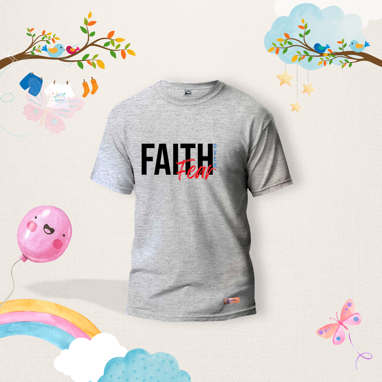Faith Over Fear Kids Shirts