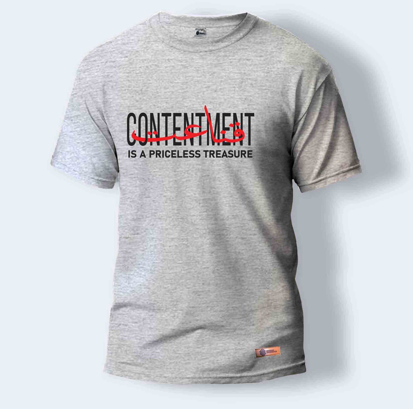 Contentment is a Priceless Treasure | Round Neck T-Shirt for Men