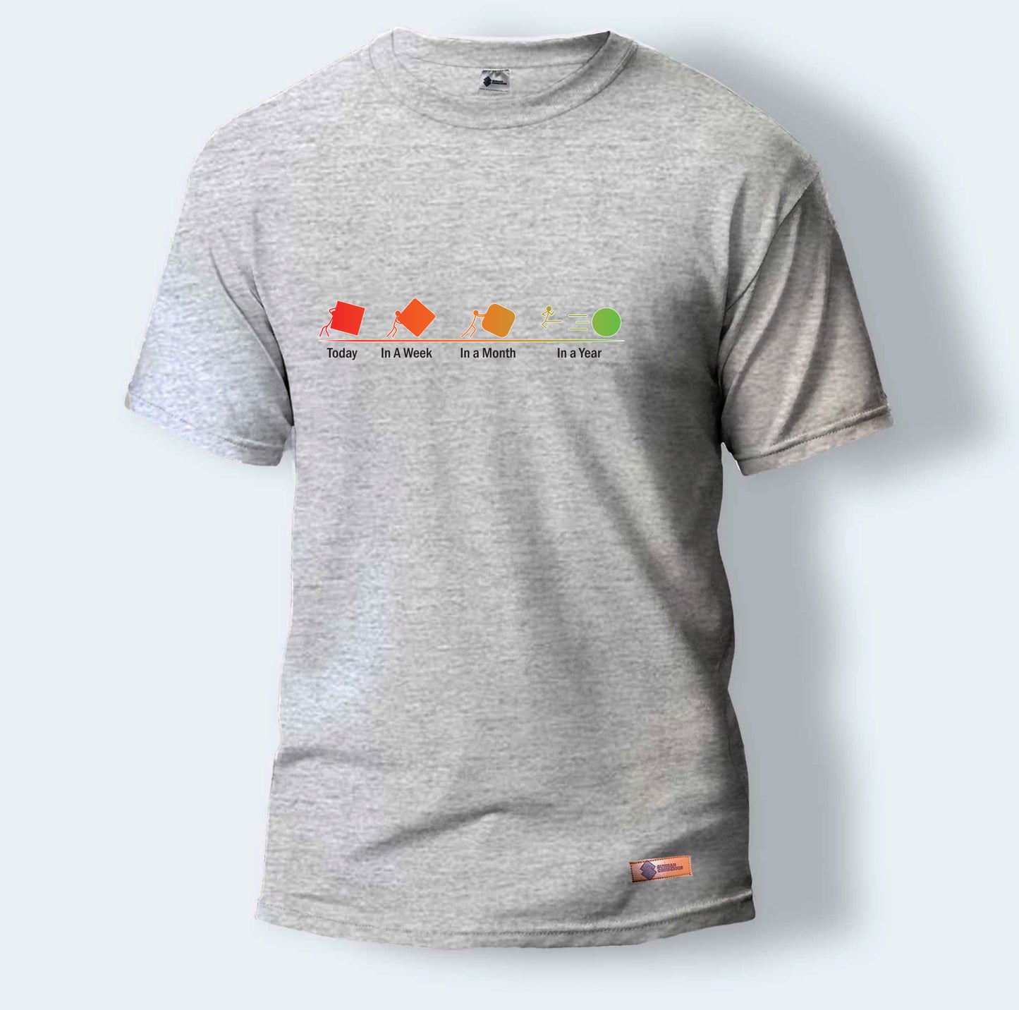 Today, In a Week, In a Month and In a Year | Round Neck T-Shirt for Men