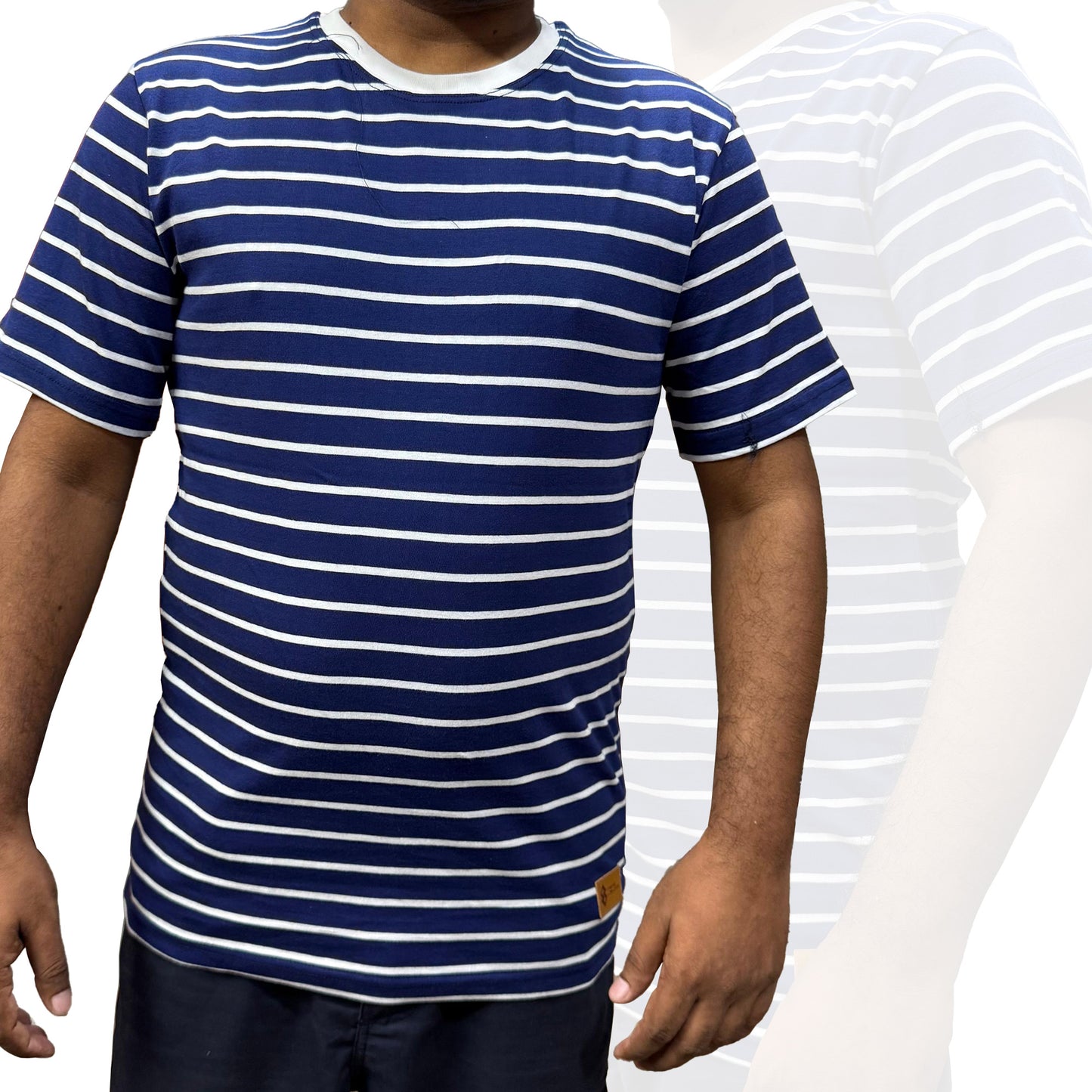 Pack of 2 Round neck Lines Shirt