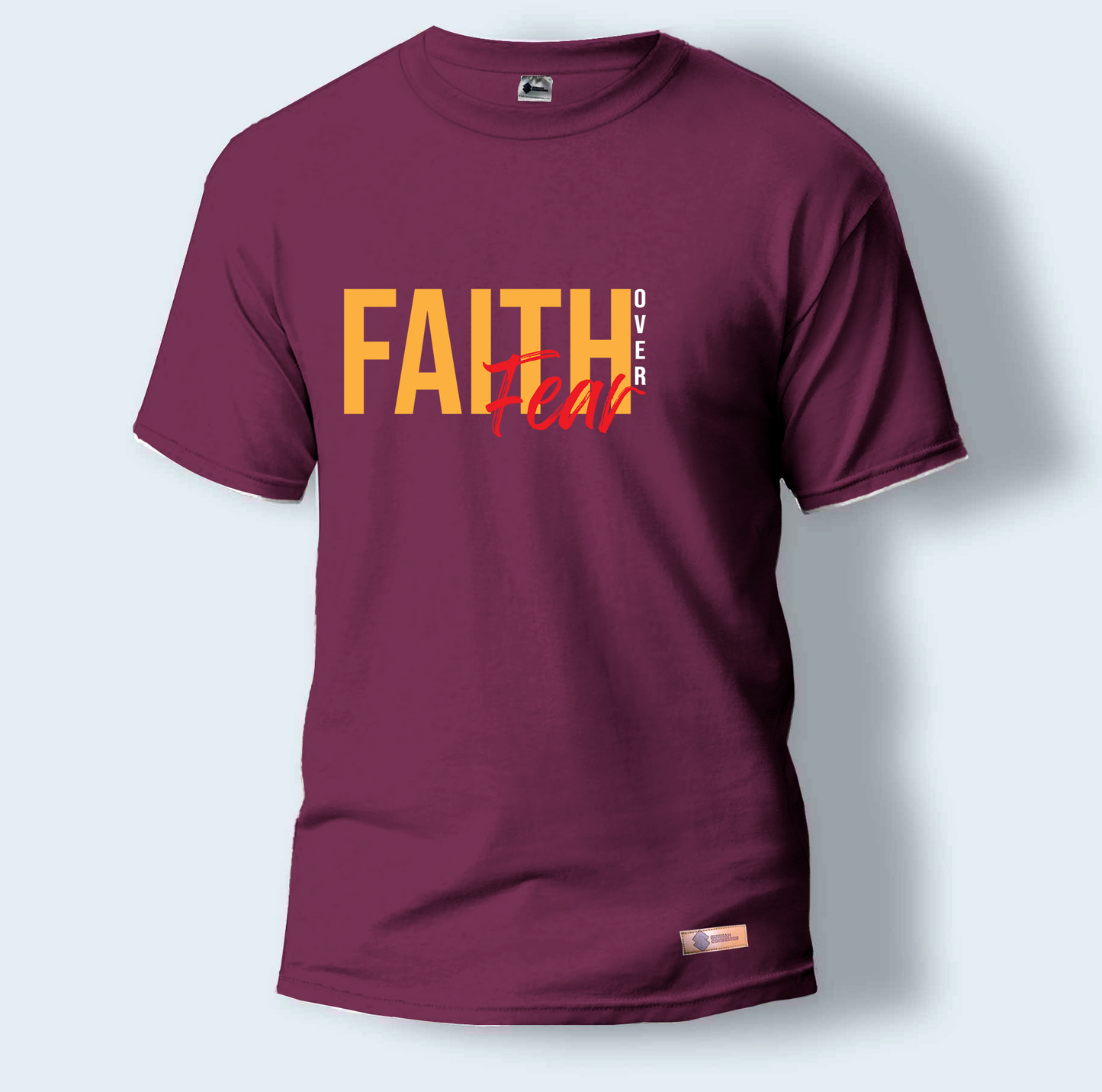 Faith Over Fear | Round Neck T-Shirt for Men