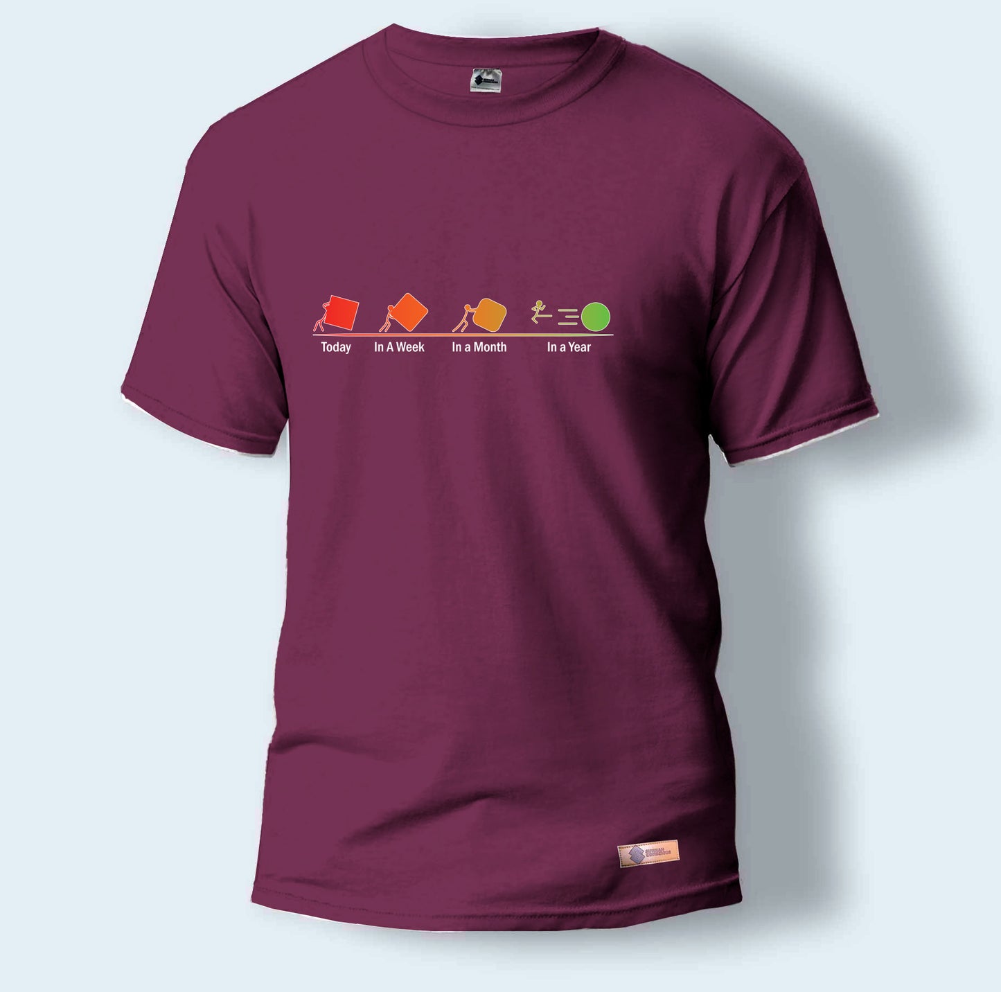 Today, In a Week, In a Month and In a Year | Round Neck T-Shirt for Men