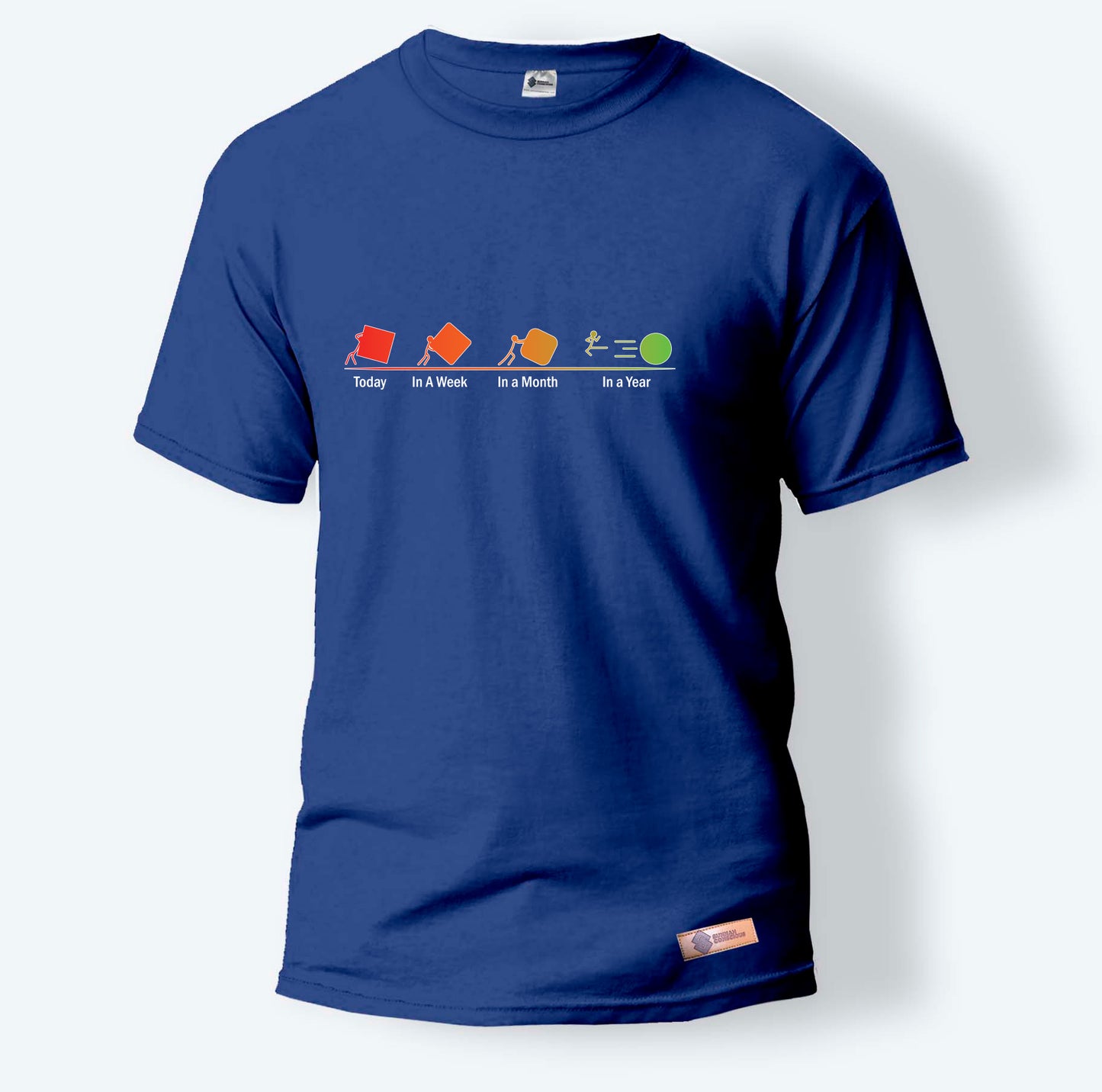 Today, In a Week, In a Month and In a Year | Round Neck T-Shirt for Men