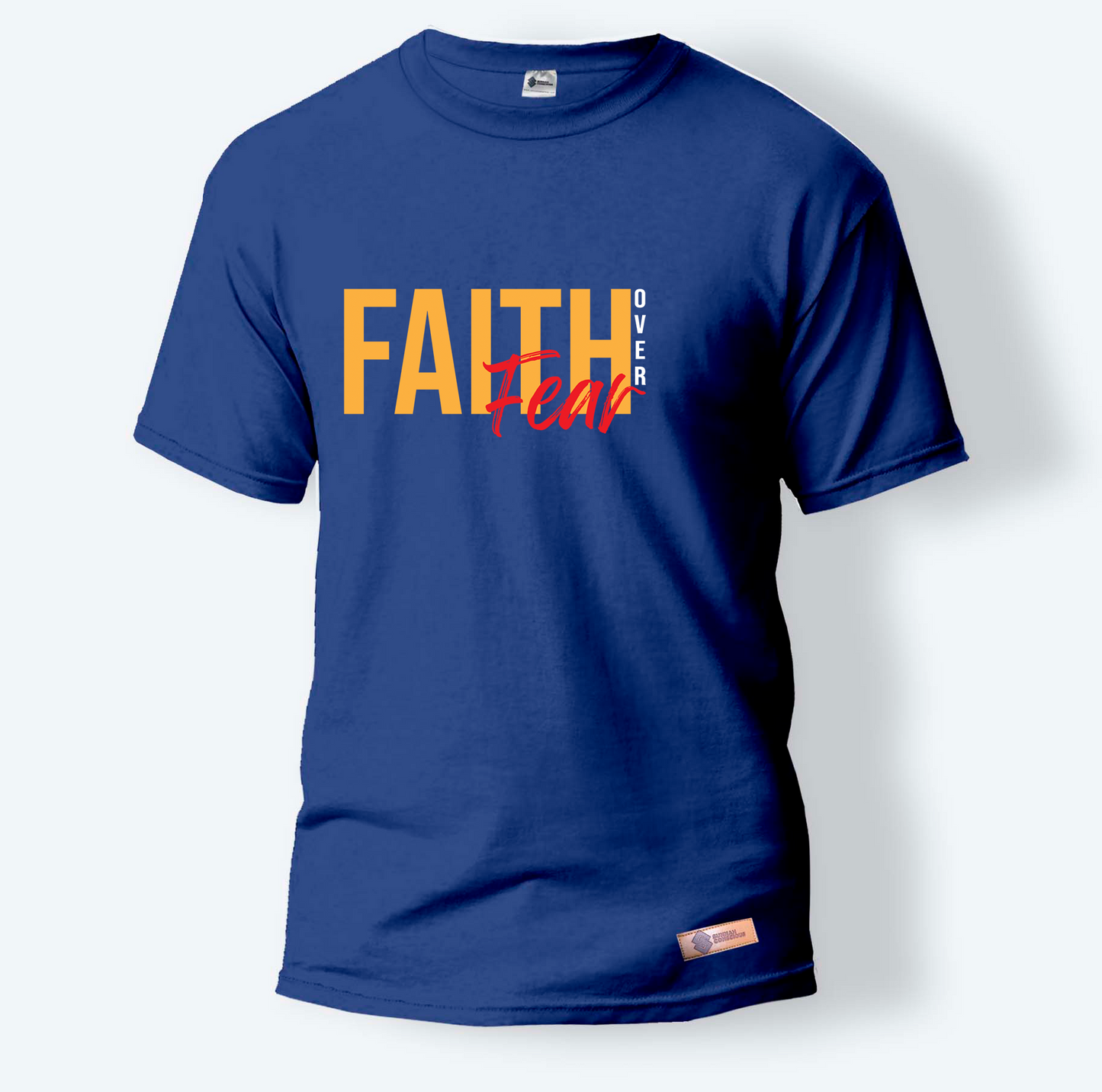 Faith Over Fear | Round Neck T-Shirt for Men