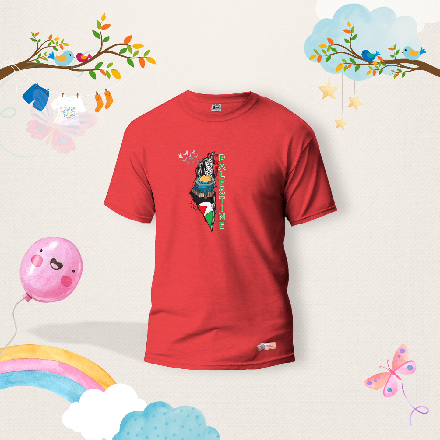 Free Palestine Kids Shirts