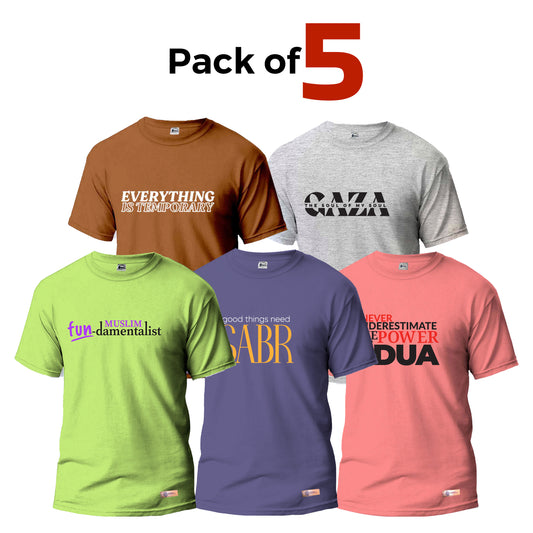 Pack of 5 Round Neck Shirt