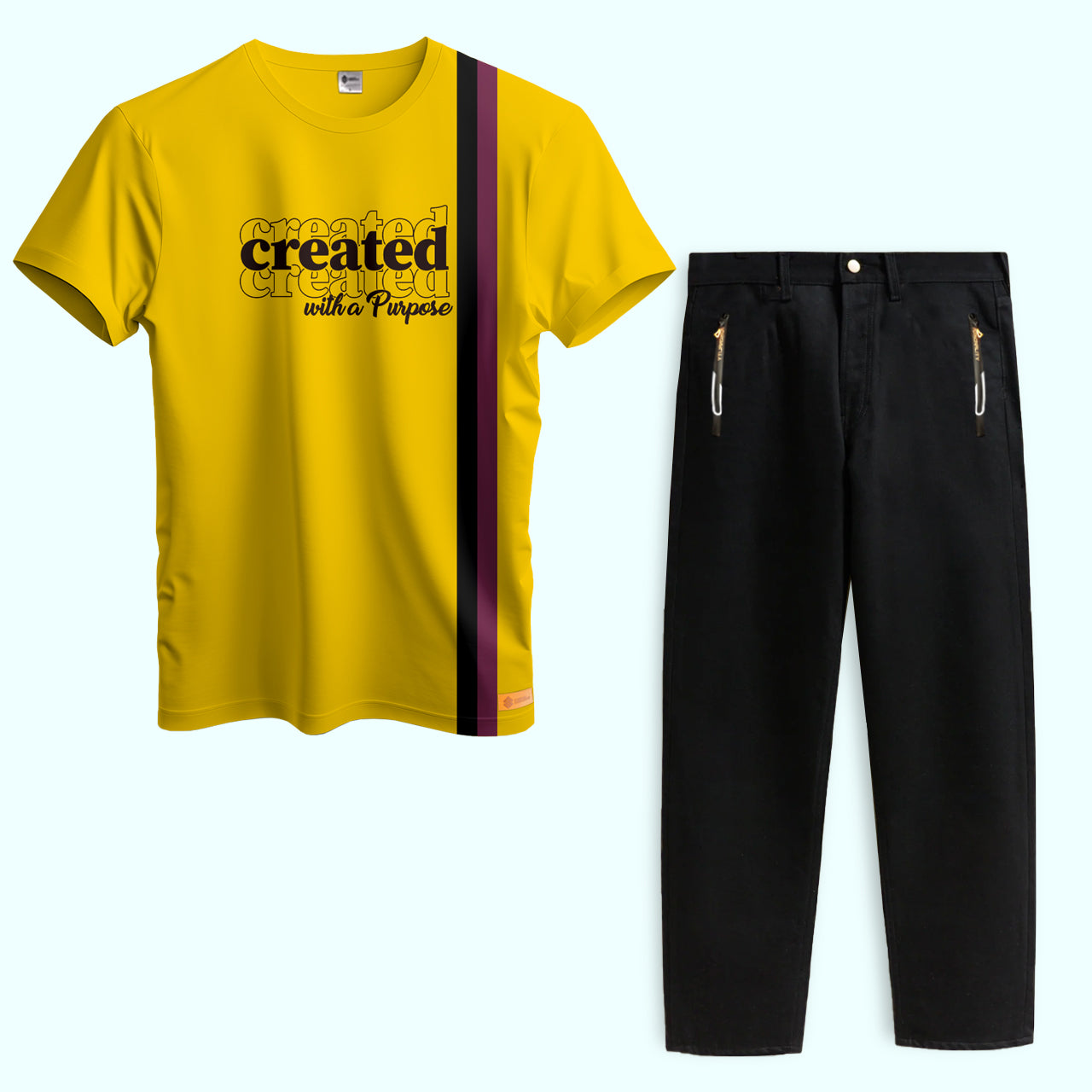 Combo Dry Fit T-Shirt and Jeans Trouser
