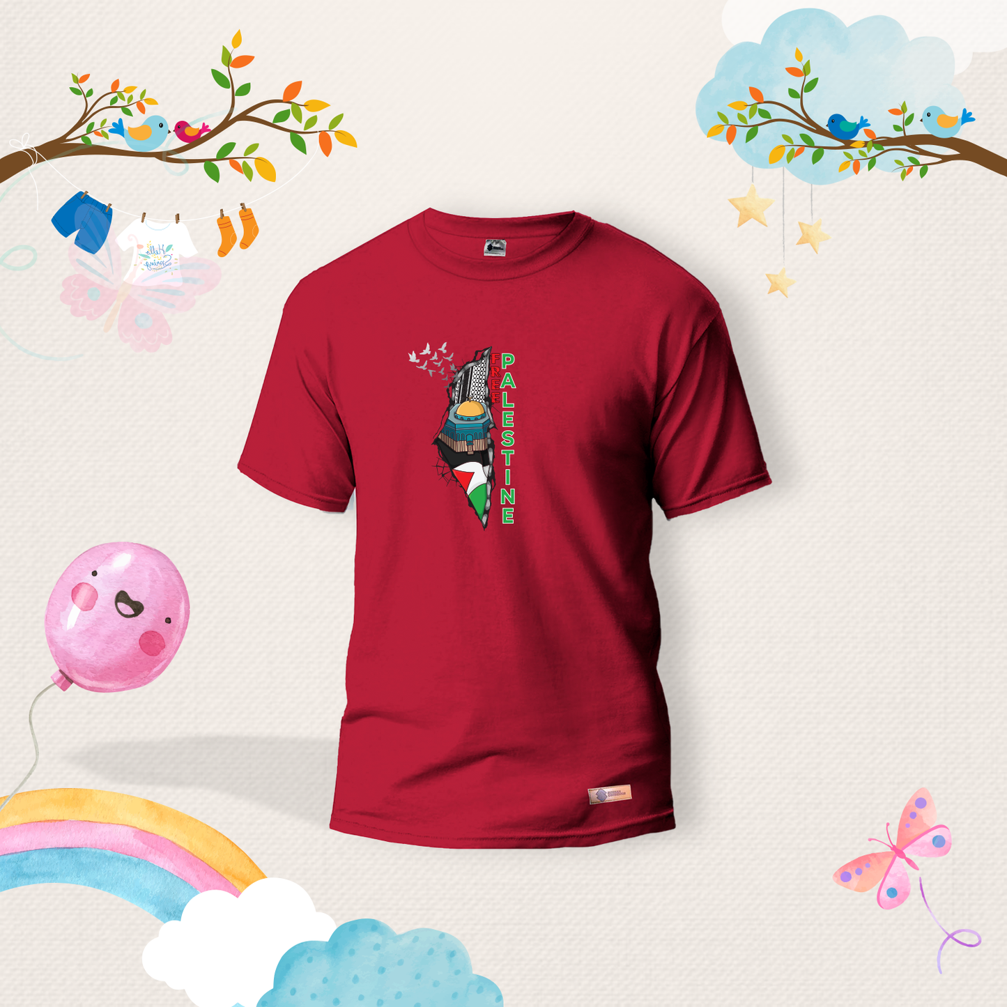 Free Palestine Kids Shirts