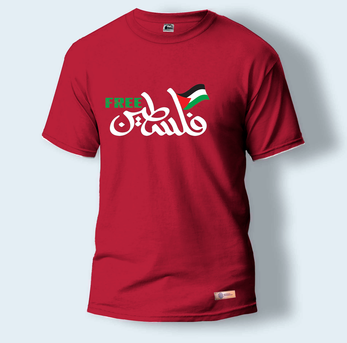 Free فلسطين | Round Neck T-Shirt for Men
