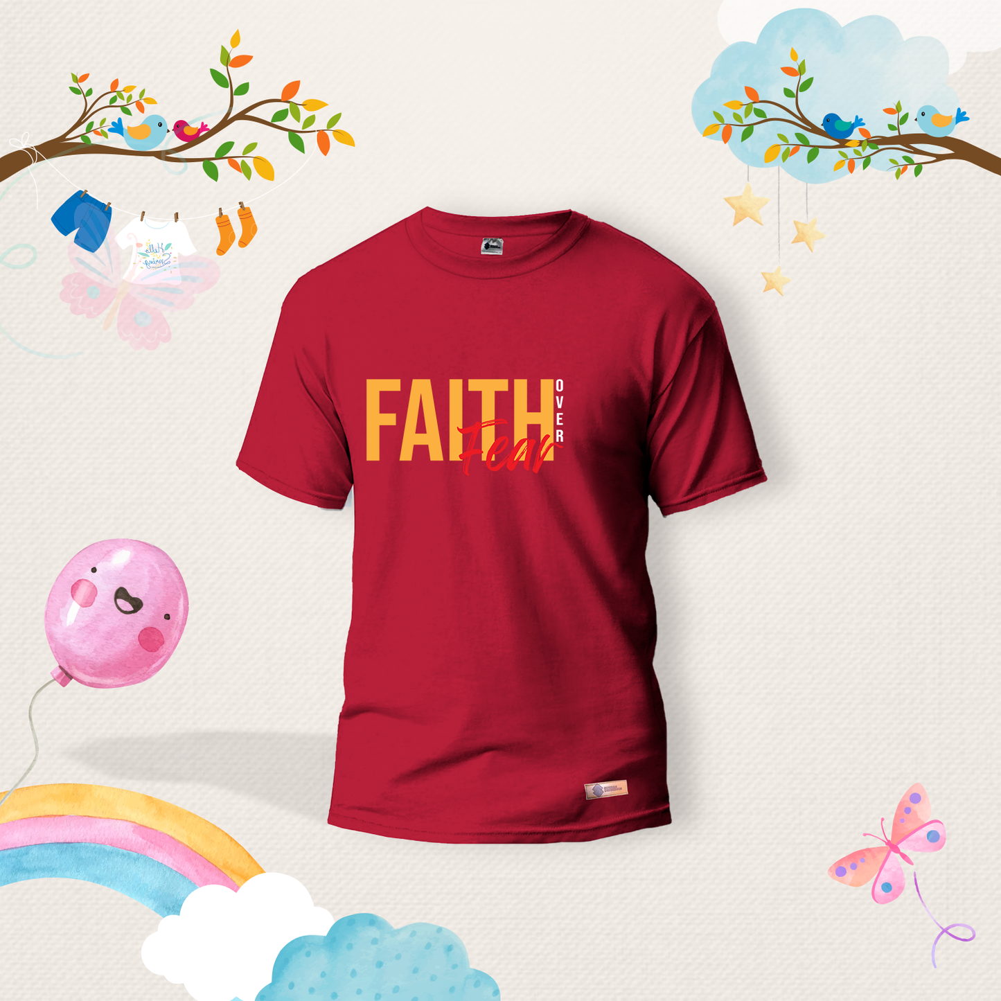 Faith Over Fear Kids Shirts