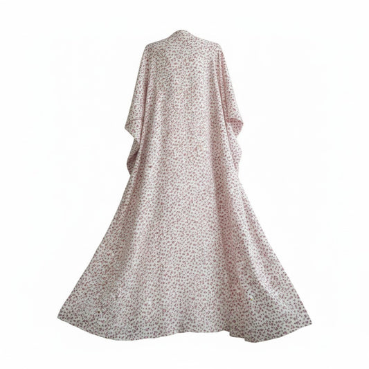 Pink Flowers | Printed Abaya