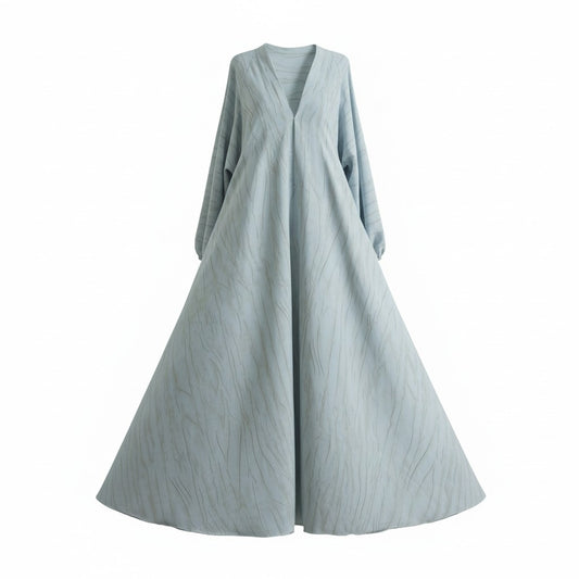 Silver Blue | Printed Abaya