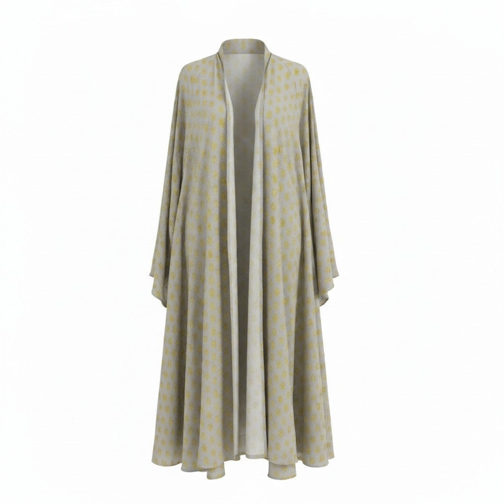 Beige| Printed Abaya