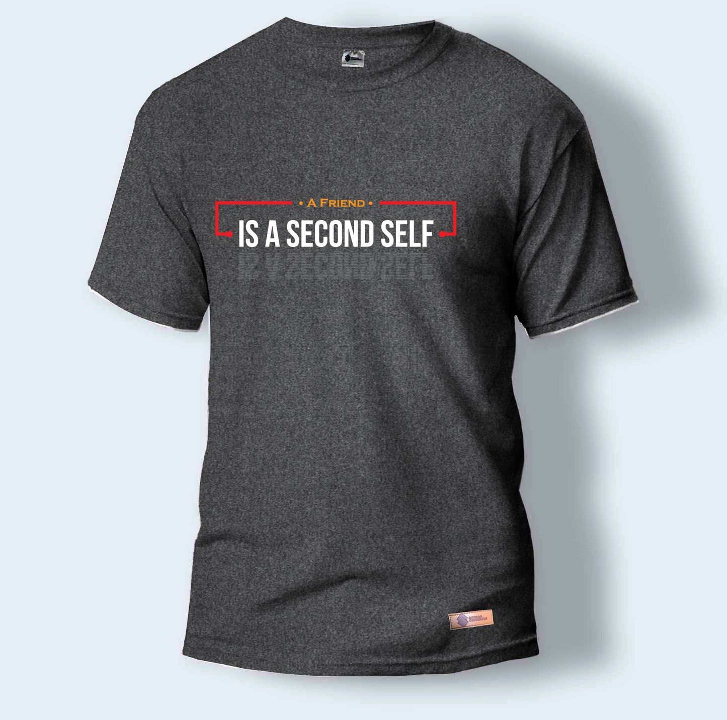A Friend is a Second Self | Round Neck T-Shirt for Men