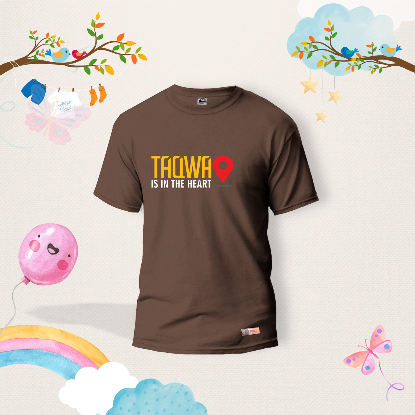 Taqwa is in the Heart Kids Shirts