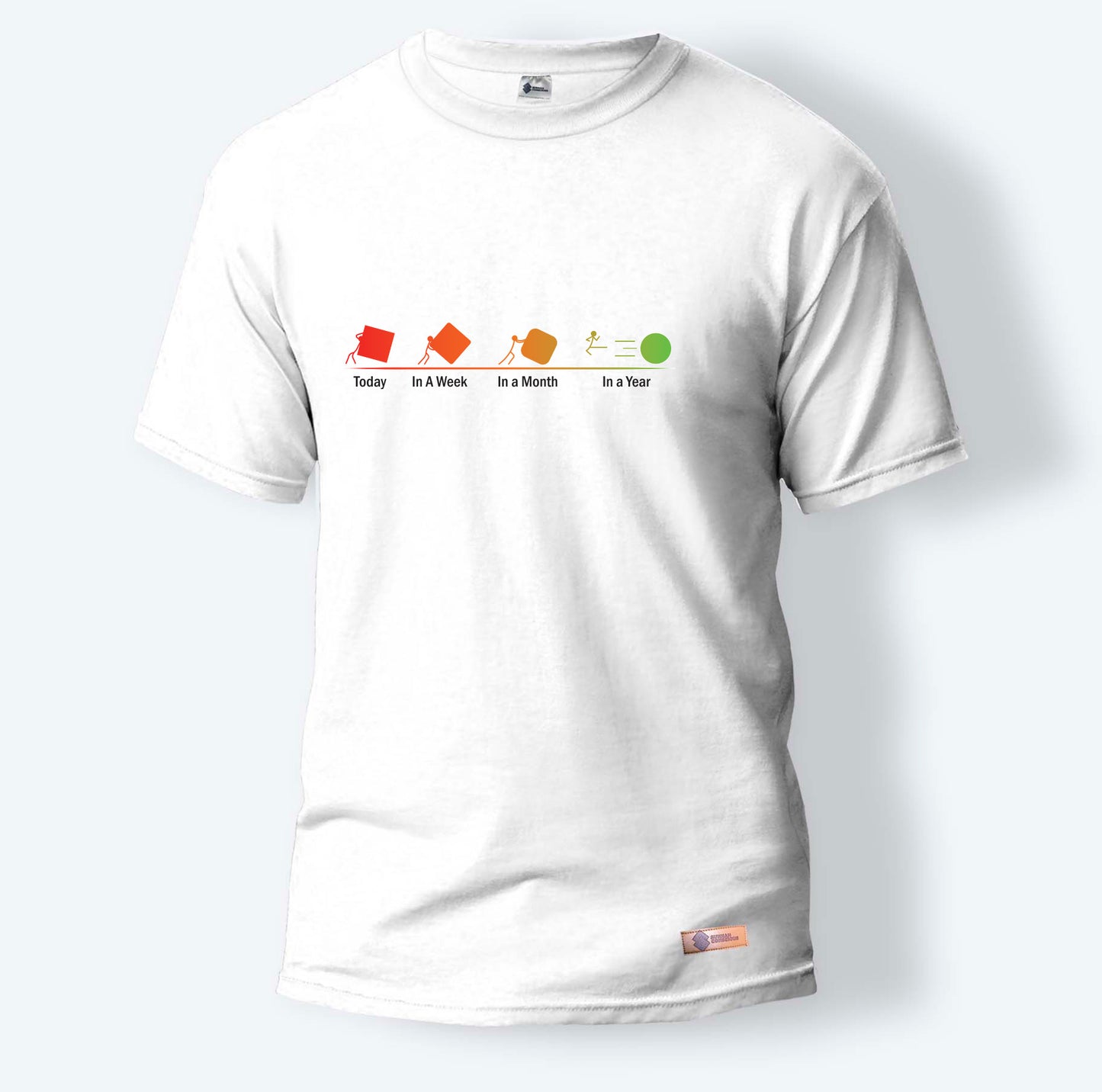 Today, In a Week, In a Month and In a Year | Round Neck T-Shirt for Men