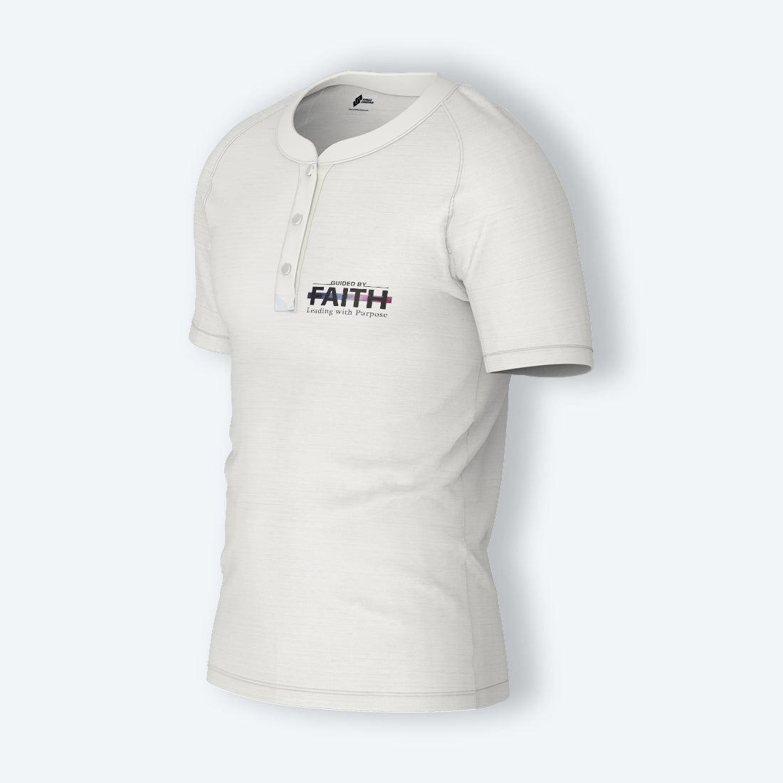 Guided By Faith Leading with Purpose Henley Shirt