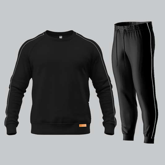 Black Plain Track Suit