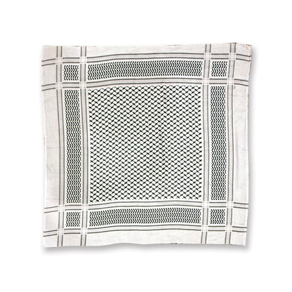 Keffiyeh Scarf Palestinian White and Black