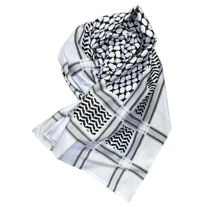 Keffiyeh Scarf Palestinian White and Black