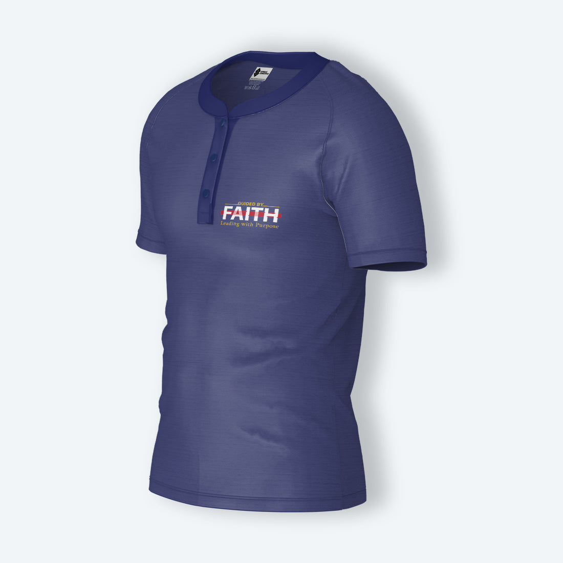 Guided By Faith Leading with Purpose Henley Shirt