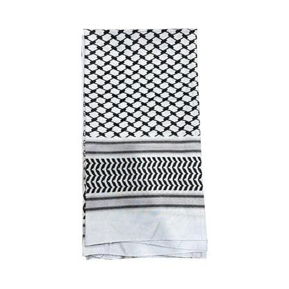 Keffiyeh Scarf Palestinian White and Black