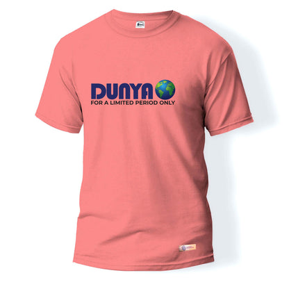 Dunya For A Limited Period Only |Pink Round Neck T-Shirt for Men