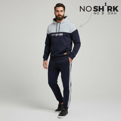 Heather Grey & Navy Blue | Tracksuit