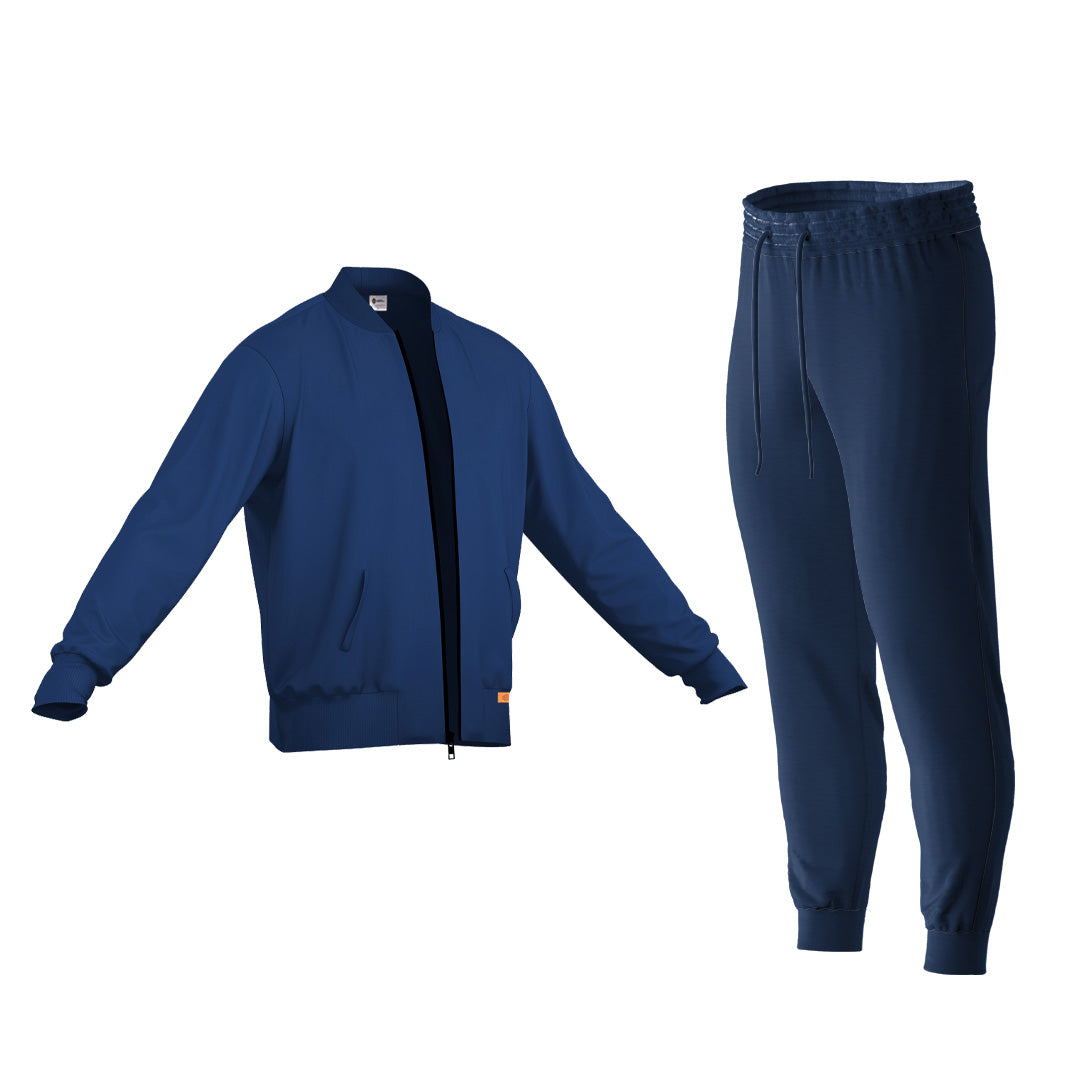 Navy Blue | Mock Neck Tracksuit