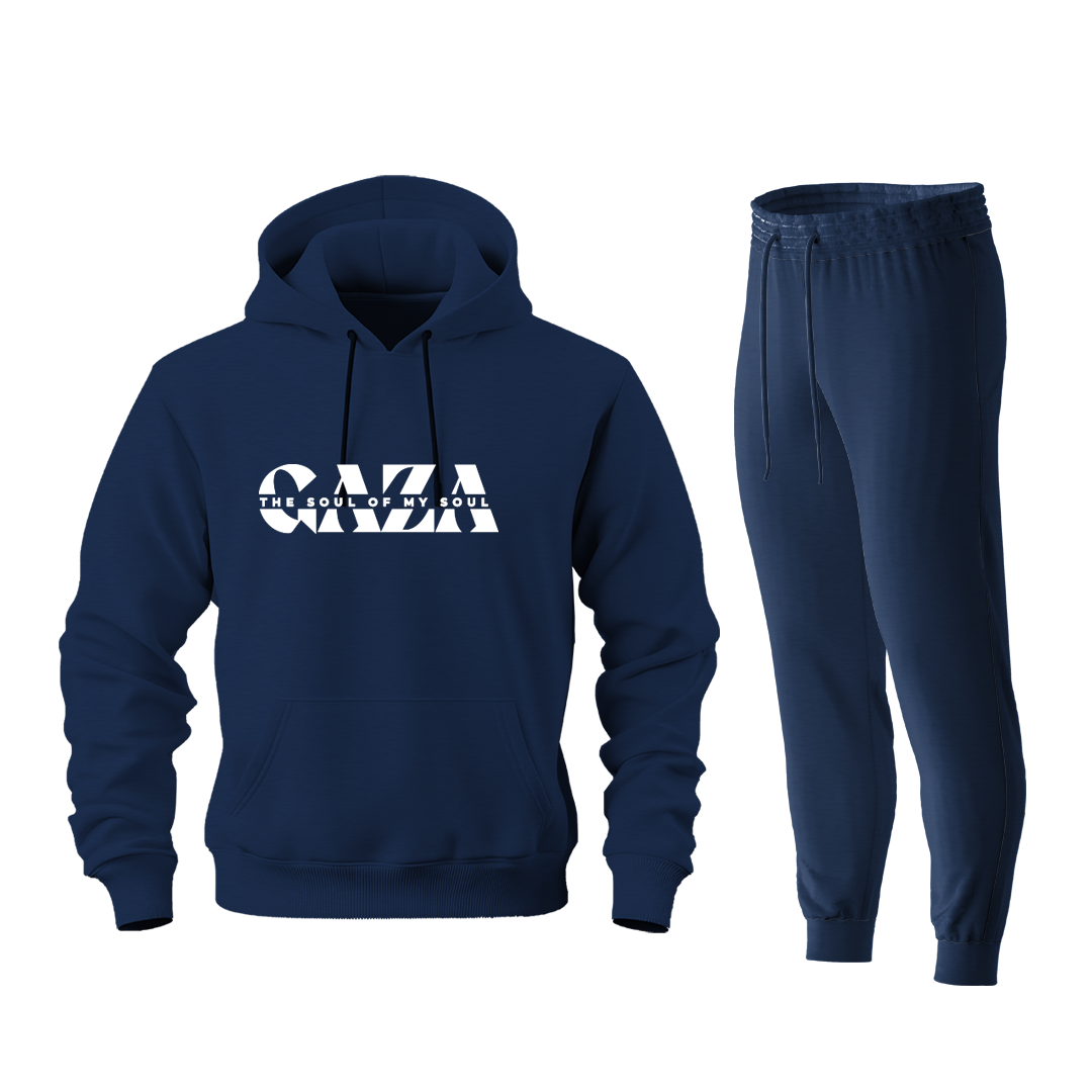 navy-blue Hoodie Track Suit