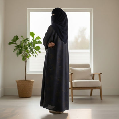 PRINTED ABAYA (FRONT OPEN)