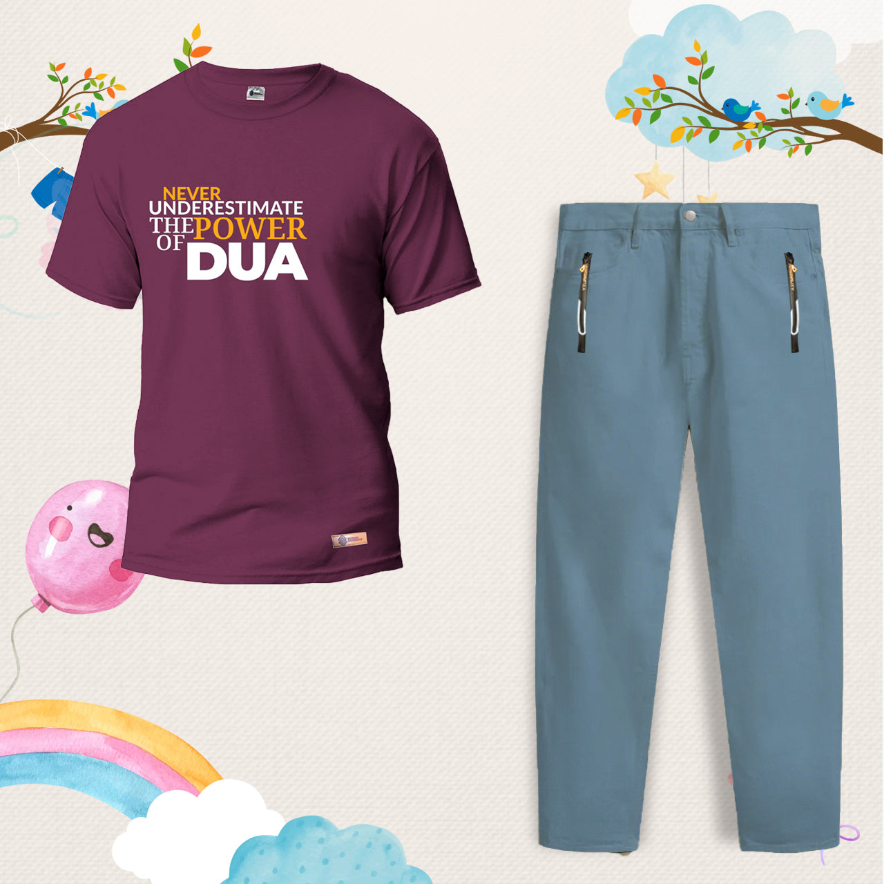 Combo Kids T-Shirt and Jeans Trouser