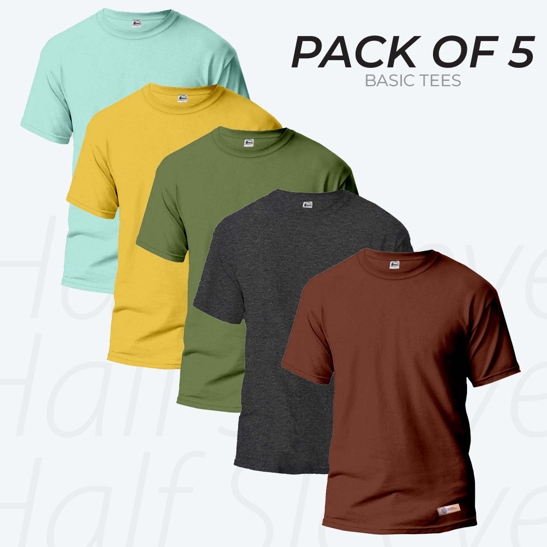 Pack of 5 Basic plain shirts