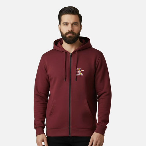 Always Deliver More Than Expected. | Zipper Hoodie