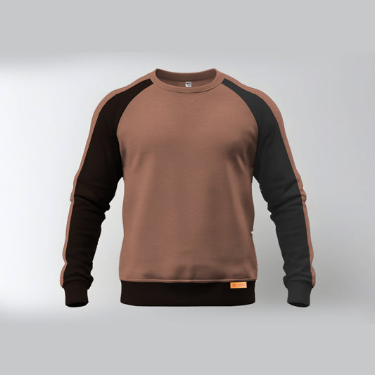 Brown Black Plain Sweatshirt