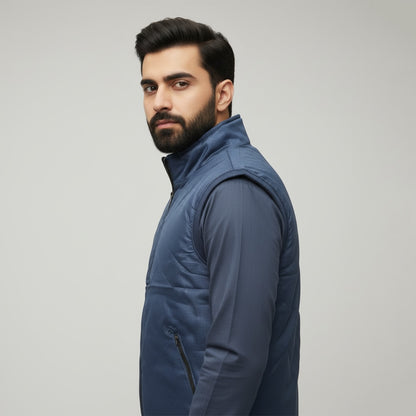 Navy Blue | Gilet Jacket
