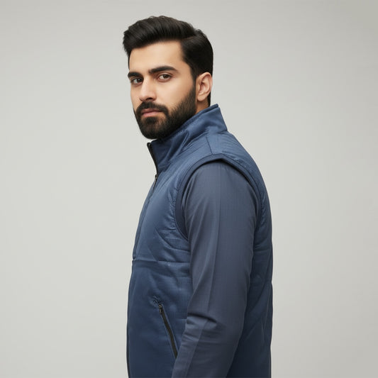 Navy Blue | Gilet Jacket