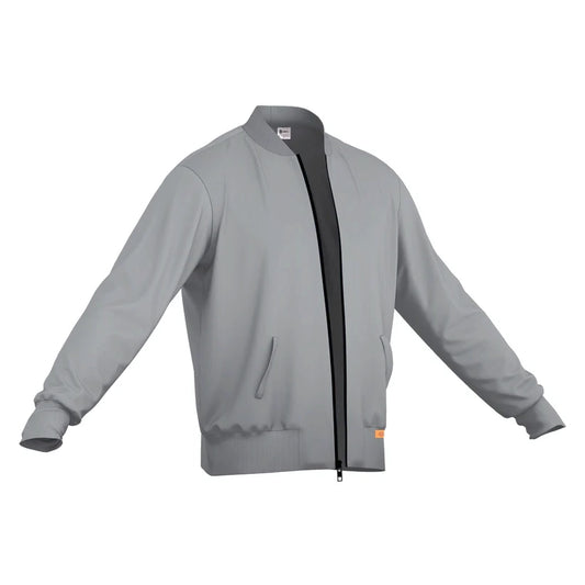 Smock Grey Mock Neck Zipper