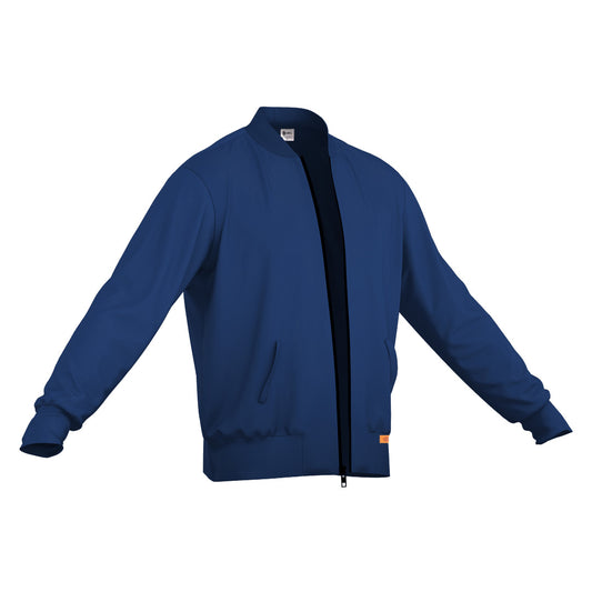 Navy Blue | Mock Neck Zipper