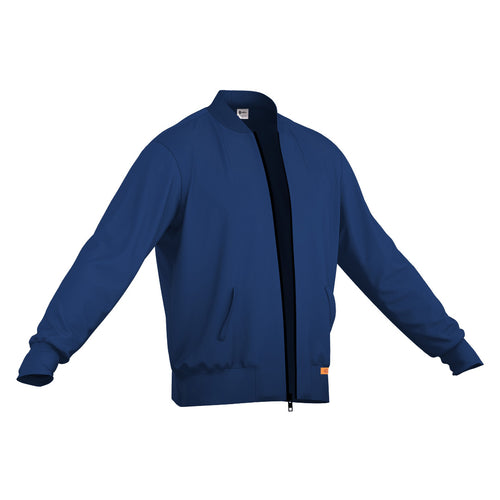 Navy Blue | Mock Neck Zipper