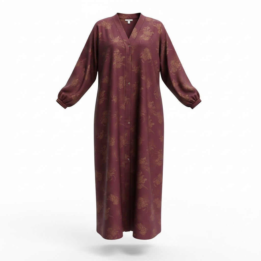 PRINTED ABAYA (FRONT OPEN)